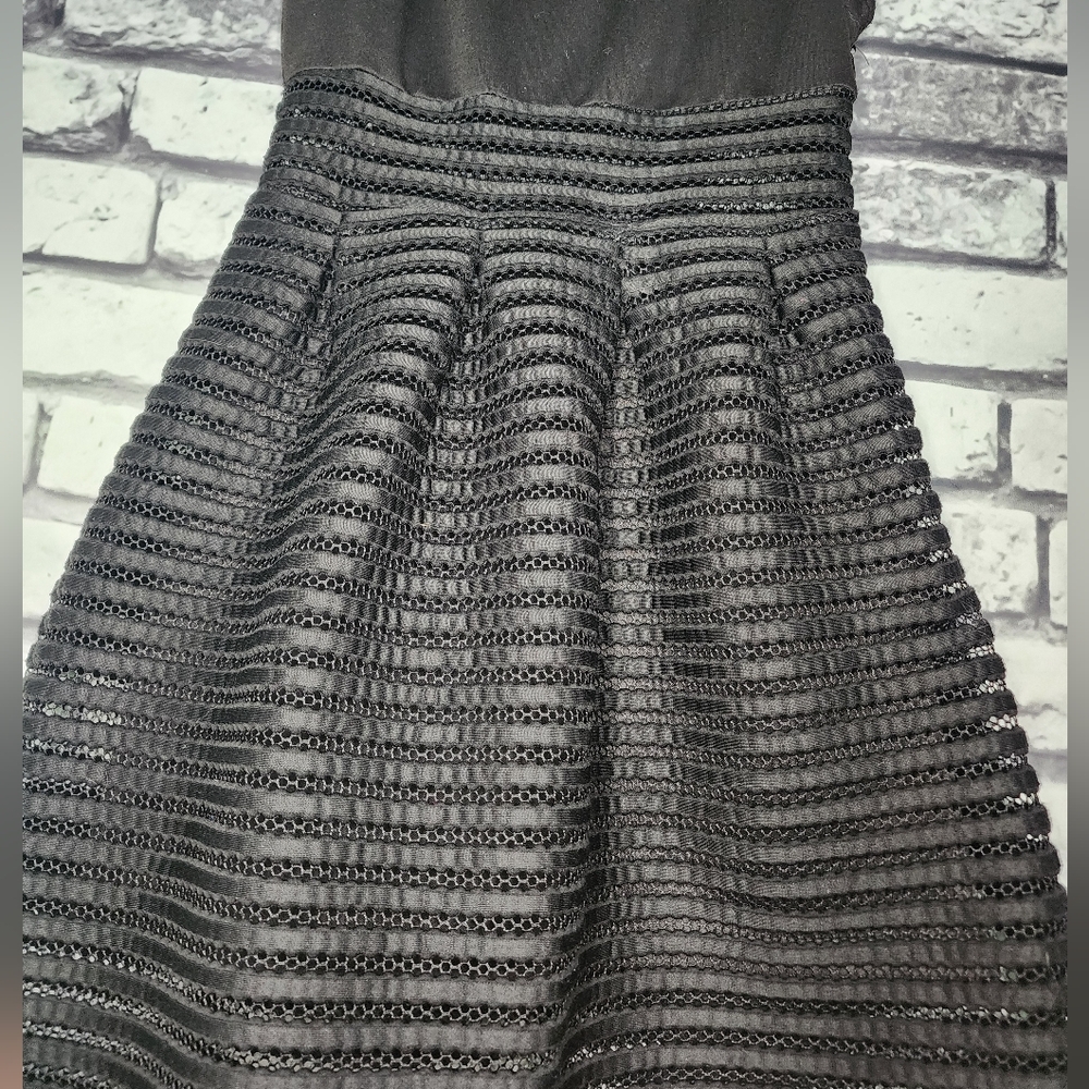Poetry Black Textured Mini Dress - S - Picture 3 of 6